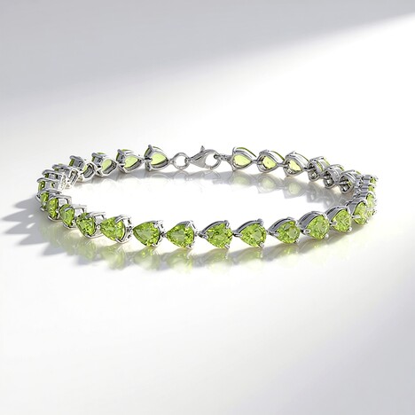 Bracciale placcato in platino con Zaffiro del Mozambico