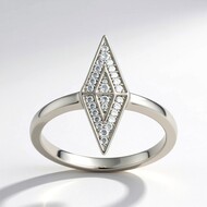 Bague en argent et Zircon