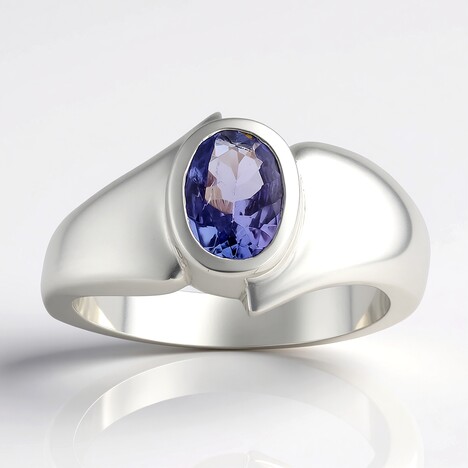 Anello in argento con Tanzanite (Pallanova)