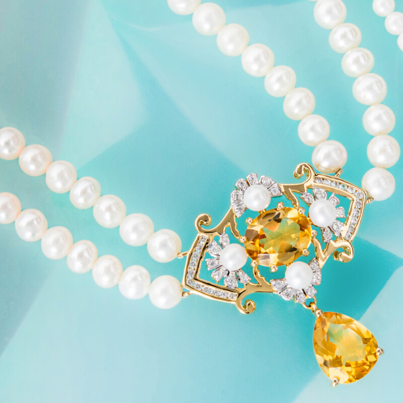 Collier en argent et Citrine