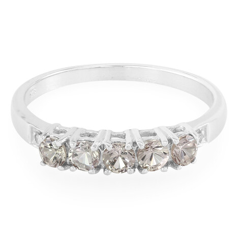 Anillo en plata con Granate de Tanzania de color cambiante