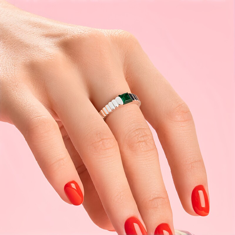 Anello in argento con Indicolite