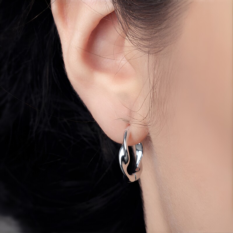 Pendientes en plata (Joias do Paraíso)