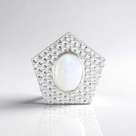 Ciondolo in argento con Pietra di Luna Arcobaleno (MONOSONO COLLECTION)