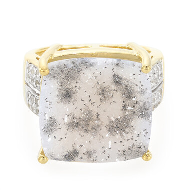 Glitzer-Achat-Silberring