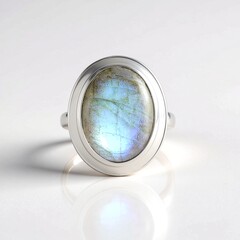Anello in argento con Labradorite