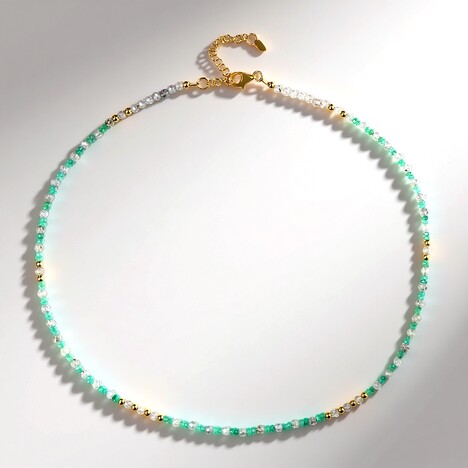 Collana in argento con Zircone Argentato (Riya)