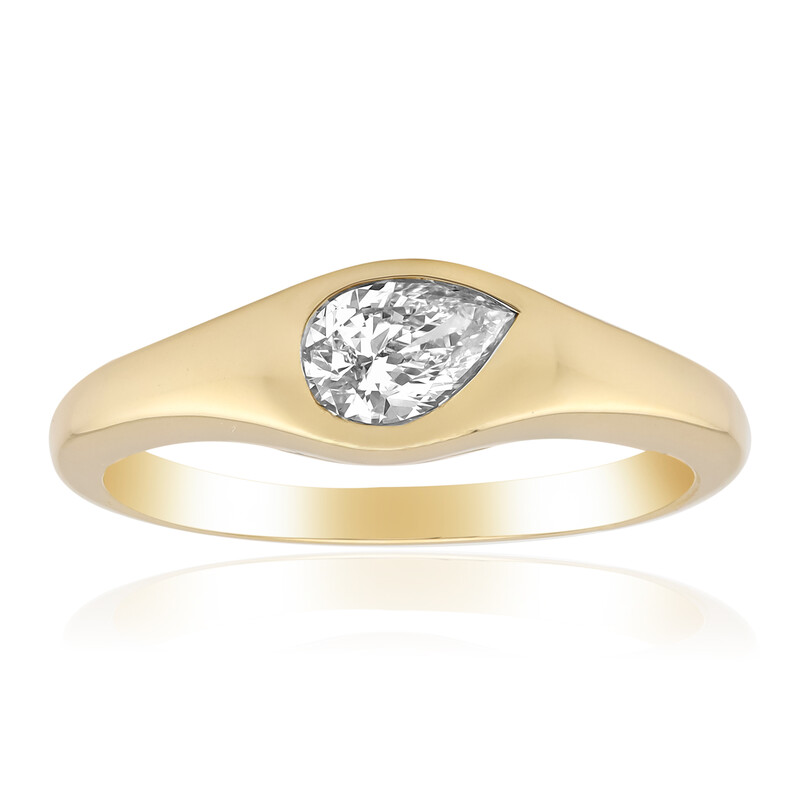 Bague en or 14K avec diamant VVS1