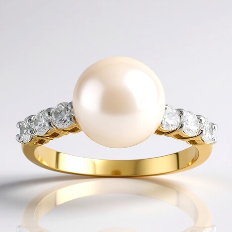 Anello in argento con Perla Akoya (TPC)