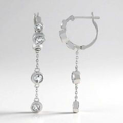 Orecchini in argento con Topazio Bianco