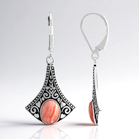 Orecchini in argento con Rodocrosite (Jones Lee)