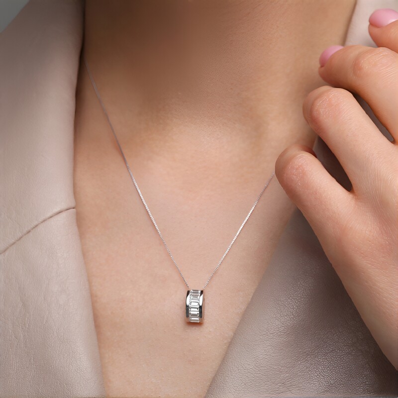 Zirkon-Silberanhänger (MONOSONO COLLECTION)