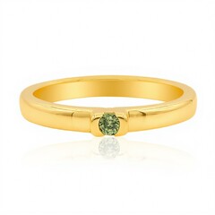 Zilveren ring met een Madagaskar Demantoid (John Ferry)
