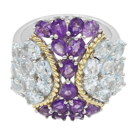 Bague en argent et Topaze bleu ciel