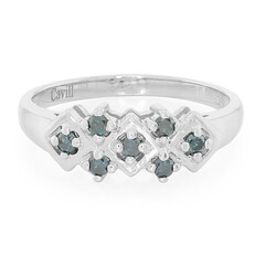 Anello placcato in platino con Diamante Fancy
