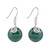 Pendientes en plata con Malaquita