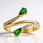 Anello in oro con Tsavorite AAA del Kenia