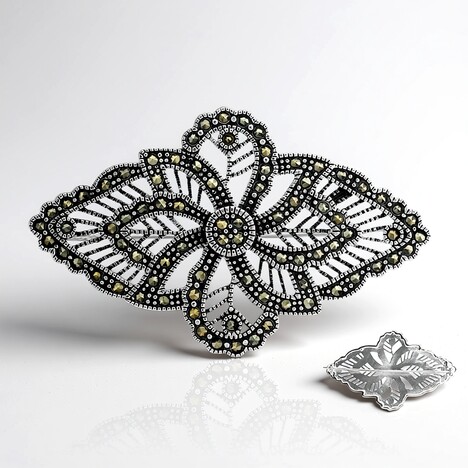 Spilla in argento con Marcassite