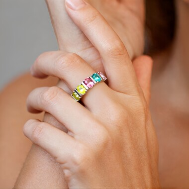 Anello in argento con Tormalina (Pallanova)