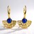 Orecchini in argento con Ambra Blu Colombiana (dagen)