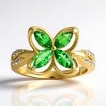 Anello in oro con Tsavorite del Kenya (de Melo Gold)