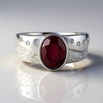 Anello in argento con Rubino del Madagascar (de Melo Essence)