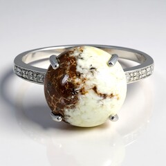 Anello in argento con Magnesite
