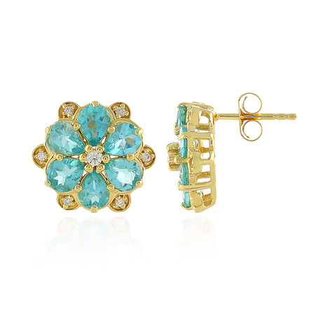 Blauer Apatit-Silberohrringe