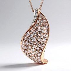 Collana in oro con Diamante Rosa I1 (CIRARI)