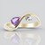 Anello in oro con Zaffiro Ceylon Porpora