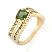 9K Brazilian Green Tourmaline Gold Ring (de Melo)