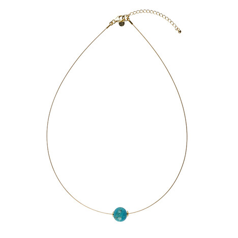 Blauer Atacama-Opal-Halskette