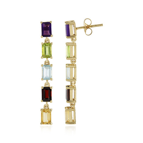 Zilveren oorbellen met Zambia-amethisten