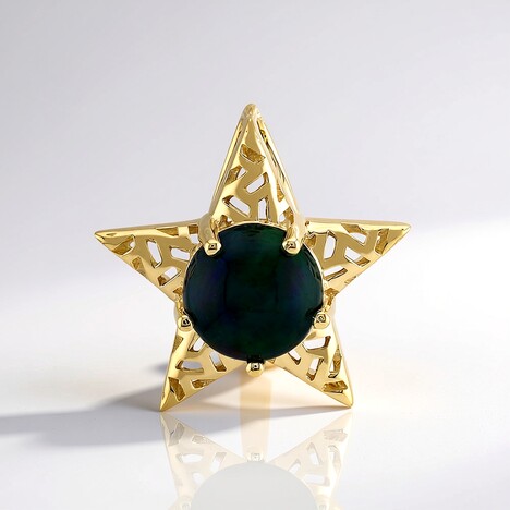 Ciondolo in oro con Opale Mezezo (Ornaments by de Melo)
