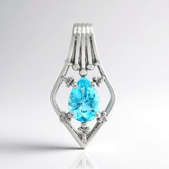 Ciondolo in argento con Apatite Blu