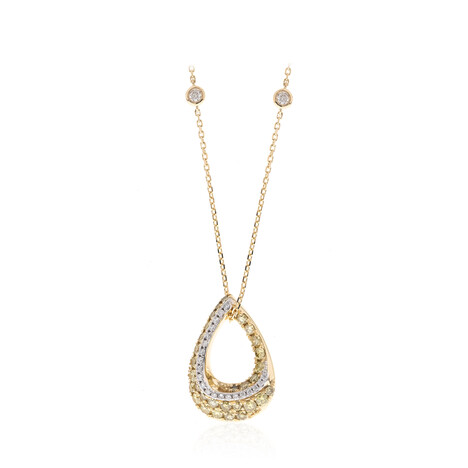 Gouden halsketting met SI Fancy Diamanten (CIRARI)