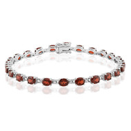 Mosambik-Granat-Silberarmband
