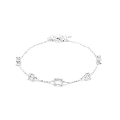 White Topaz Silver Bracelet