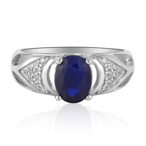 Königsblauer Spinell-Silberring