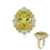 Zilveren ring met een Ouro Verde kwarts (Gems en Vogue)