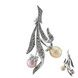 Kabira Golden South Sea Pearl Silver Brooch (Annette classic)