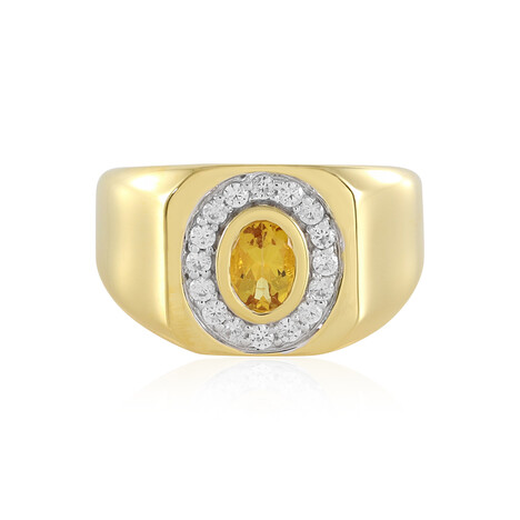 Bague en argent et Béryl jaune