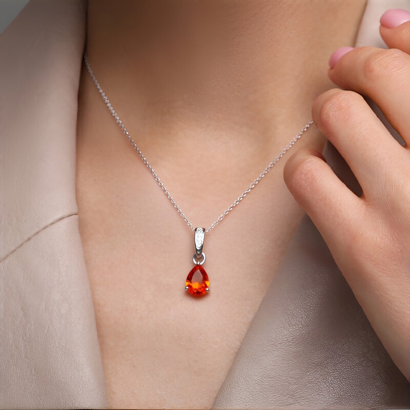 AAA-Mexikanischer Feueropal-Silberanhänger