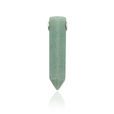 Pendentif en argent et Aventurine verte (MONOSONO COLLECTION)