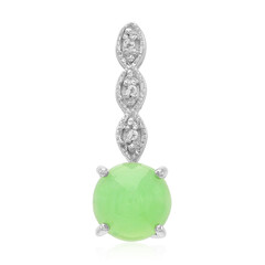 Pendentif en argent et Chrysoprase impériale