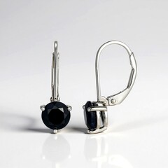 Orecchini in argento con Zaffiro Nero