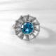 Anello in argento con Topazio Blu Svizzero (Remy Rotenier)