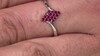 Anillo en plata con Rubí de Mozambique