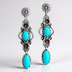 Orecchini in argento con Turchese Sleeping Beauty (Desert Chic)