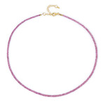 Collana in argento con Zaffiro Ceylon Rosa